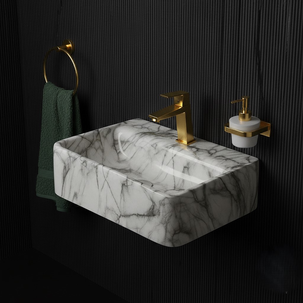 MS-2308 XYLOAN WALL MOUNTED BASIN GLOSSY (18"X14") - Image 2