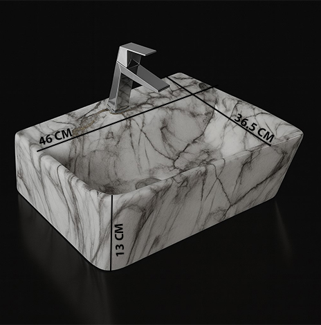 MS-2308 XYLOAN WALL MOUNTED BASIN GLOSSY (18"X14") - Image 3