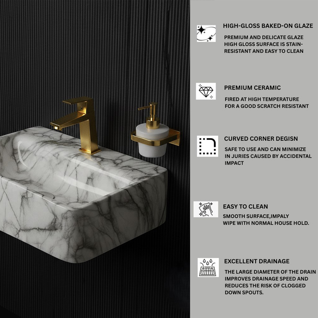 MS-2308 XYLOAN WALL MOUNTED BASIN GLOSSY (18"X14") - Image 4