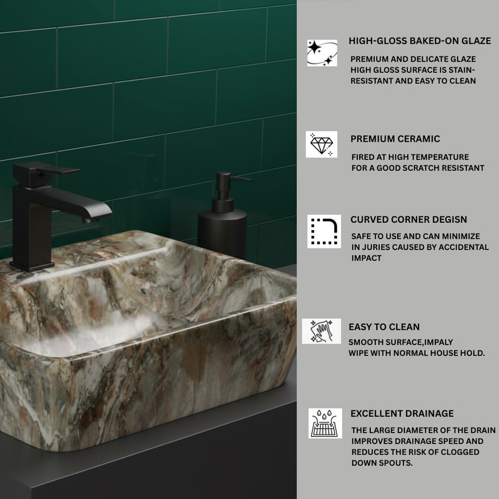 MS-2309 XYLOAN WALL MOUNTED BASIN GLOSSY (18"X14") - Image 4