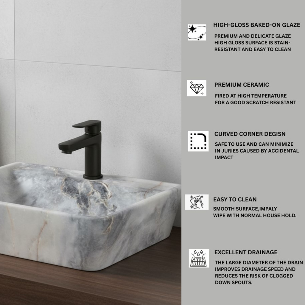 MS-2311 XYLOAN WALL MOUNTED BASIN GLOSSY (18"X14") - Image 4