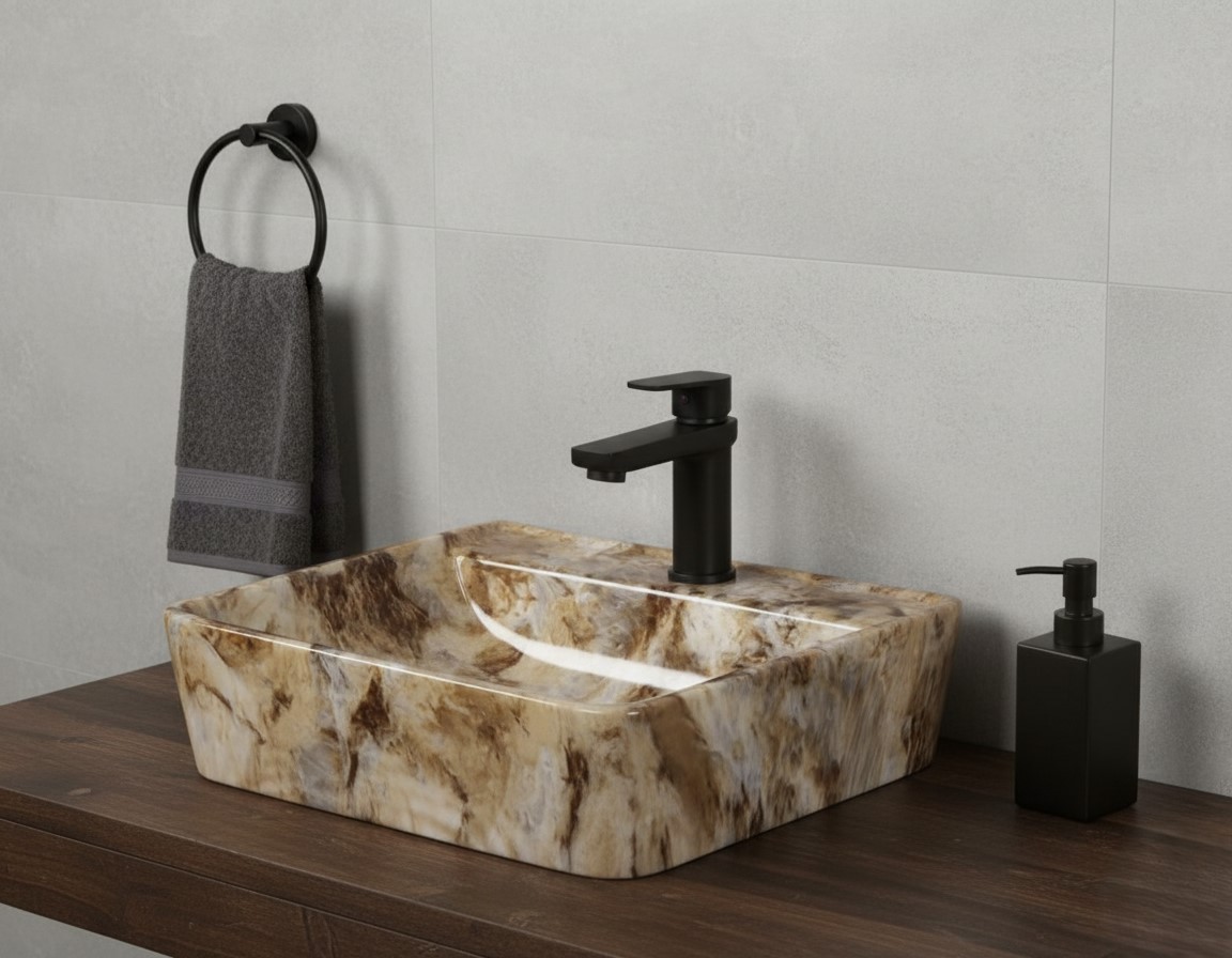 MS-2312 XYLOAN WALL MOUNTED BASIN GLOSSY (18"X14") - Image 2