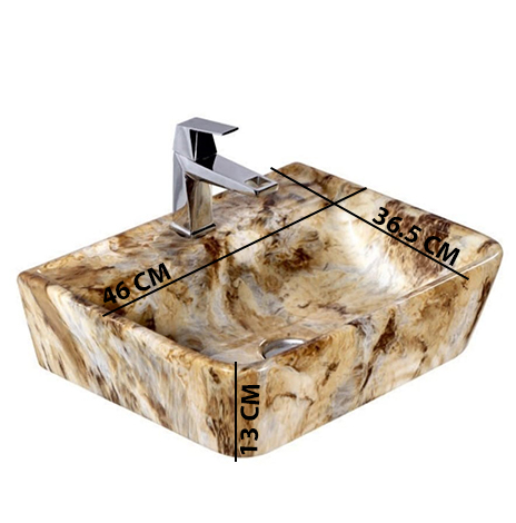 MS-2312 XYLOAN WALL MOUNTED BASIN GLOSSY (18"X14") - Image 3