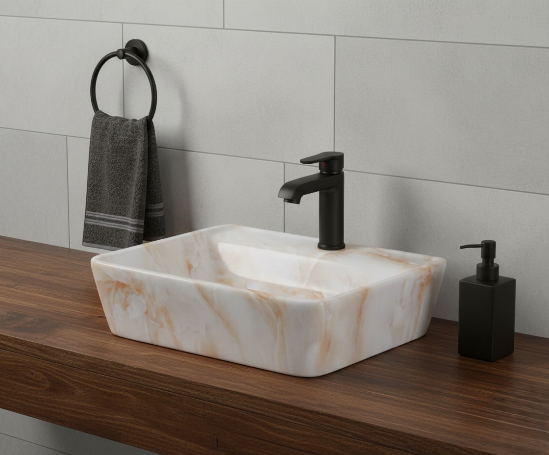 MS-2313 XYLOAN WALL MOUNTED BASIN GLOSSY (18"X14") - Image 2