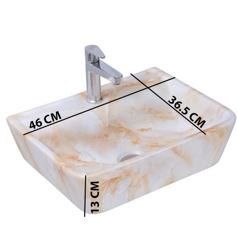 MS-2313 XYLOAN WALL MOUNTED BASIN GLOSSY (18"X14") - Image 3