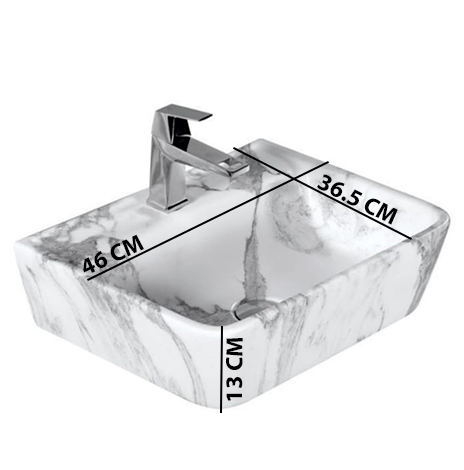 MS-2315 XYLOAN WALL MOUNTED BASIN MATT (18"X14") - Image 3