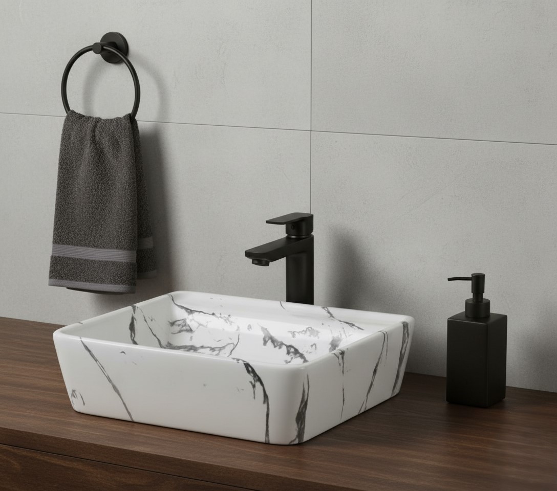 MS-2317 XYLAON WALL MOUNTED BASIN GLOSSY (18"X14") - Image 2