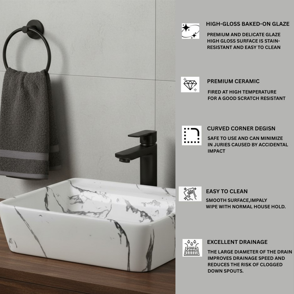 MS-2317 XYLAON WALL MOUNTED BASIN GLOSSY (18"X14") - Image 4