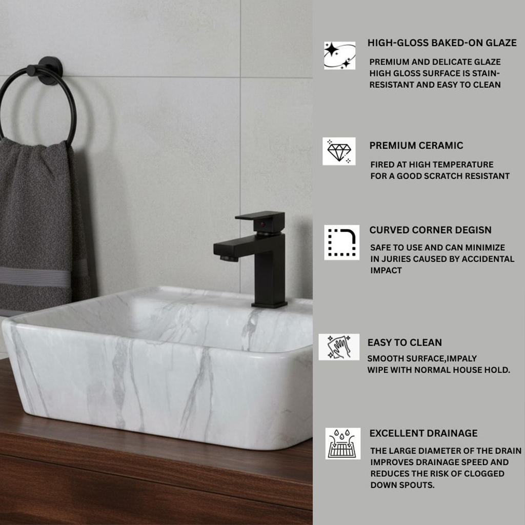 MS-2318 XYLOAN WALL MOUNTED BASIN GLOSSY (18"X14") - Image 4