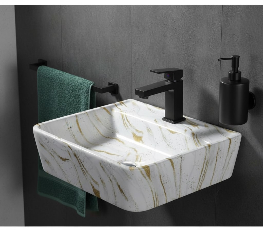 MS-2320 XYLOAN WALL MOUNTED BASIN GLOSSY (18"X14") - Image 2