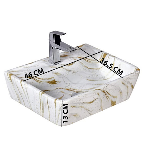 MS-2320 XYLOAN WALL MOUNTED BASIN GLOSSY (18"X14") - Image 3