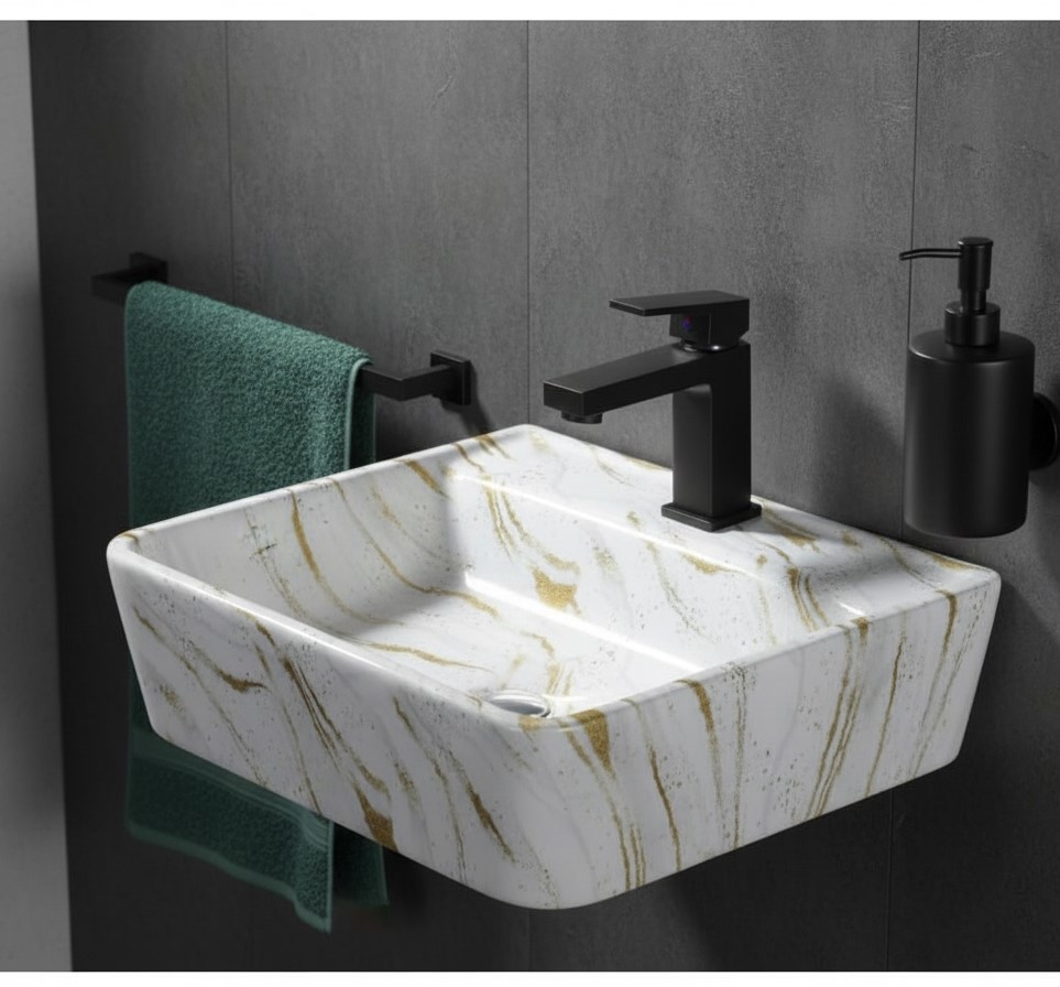 MS-2321 XYLOAN WALL MOUNTED BASIN GLOSSY (18"X14") - Image 2
