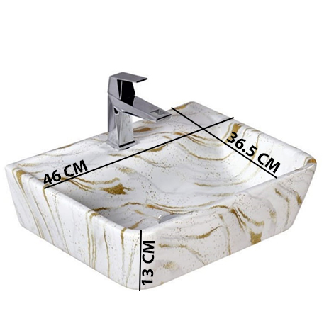 MS-2321 XYLOAN WALL MOUNTED BASIN GLOSSY (18"X14") - Image 3