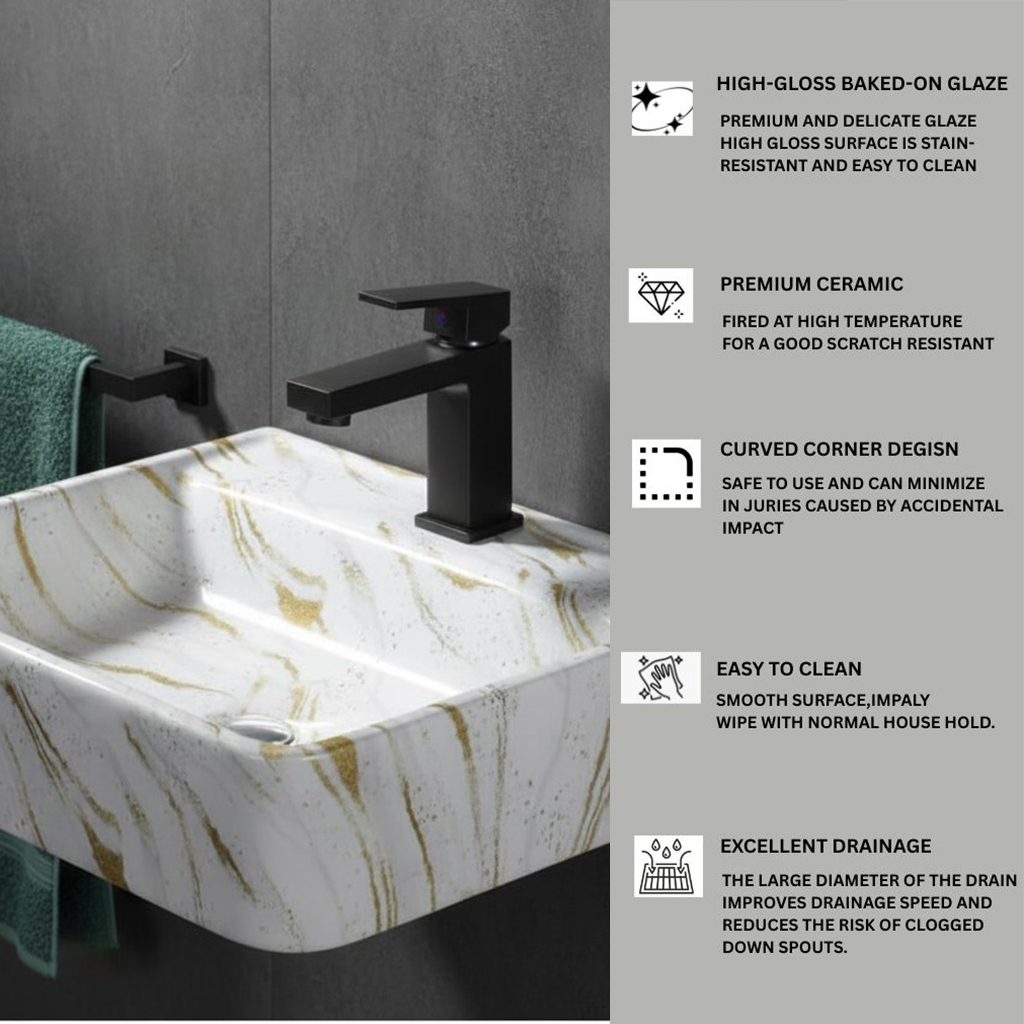 MS-2321 XYLOAN WALL MOUNTED BASIN GLOSSY (18"X14") - Image 4