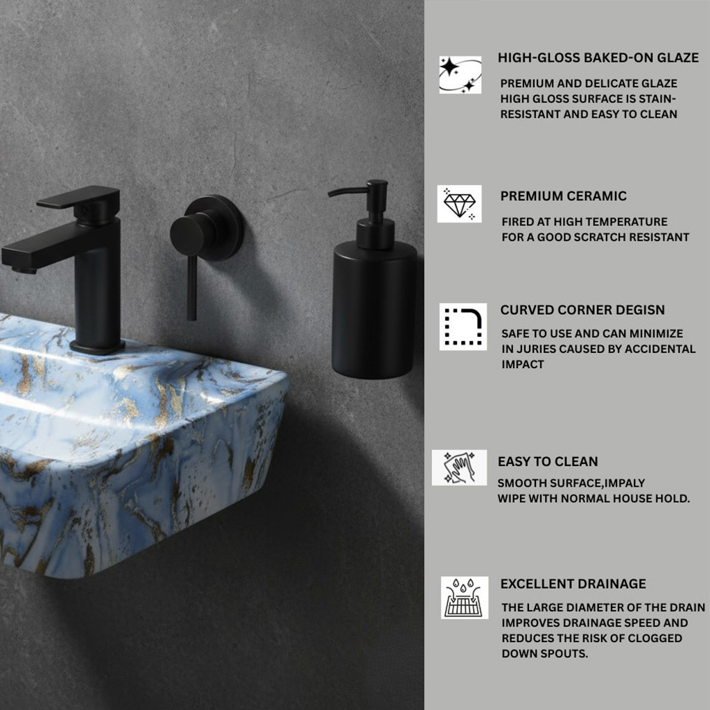 MS-2323 XYLOAN WALL MOUNTED BASIN GLOSSY (18"X14") - Image 4