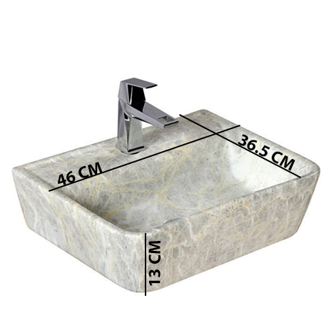 MS-2325 XYLOAN WALL MOUNTED BASIN GLOSSY (18"X14") - Image 3