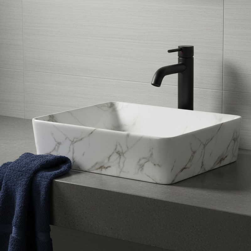 MS-2402 XYLOAN TABLE TOP BASIN GLOSSY (22"X14") - Image 2
