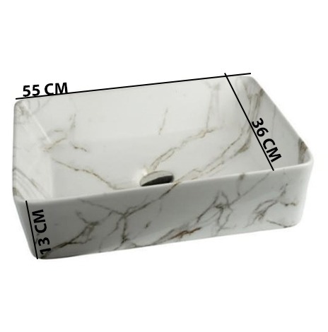 MS-2402 XYLOAN TABLE TOP BASIN GLOSSY (22"X14") - Image 3