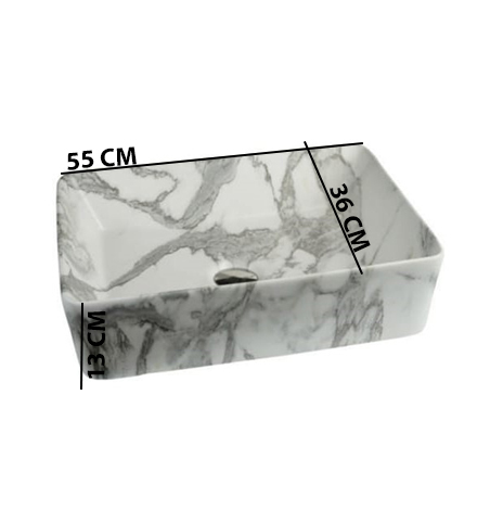 MS-2403 XYLOAN TABLE TOP BASIN MATT (22"X14") - Image 3