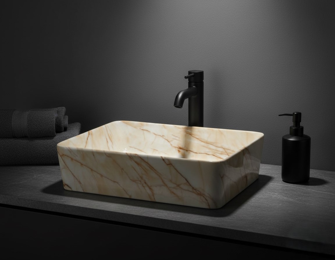 MS-2404 XYLOAN TABLE TOP BASIN GLOSSY (22"X14") - Image 2