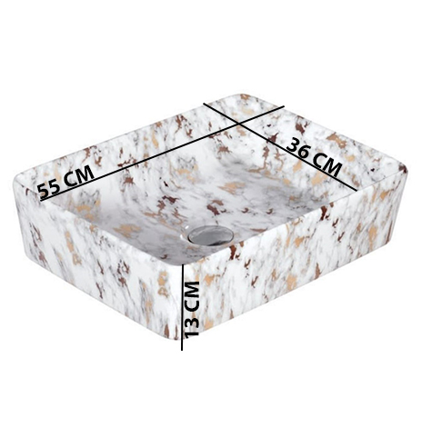 MS-2406 XYLOAN TABLE TOP BASIN GLOSSY (22"X14") - Image 3