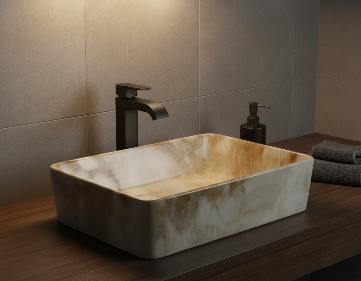 MS-2407 XYLOAN TABLE TOP BASIN GLOSSY (22"X14") - Image 2