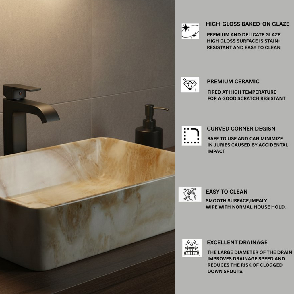 MS-2407 XYLOAN TABLE TOP BASIN GLOSSY (22"X14") - Image 4