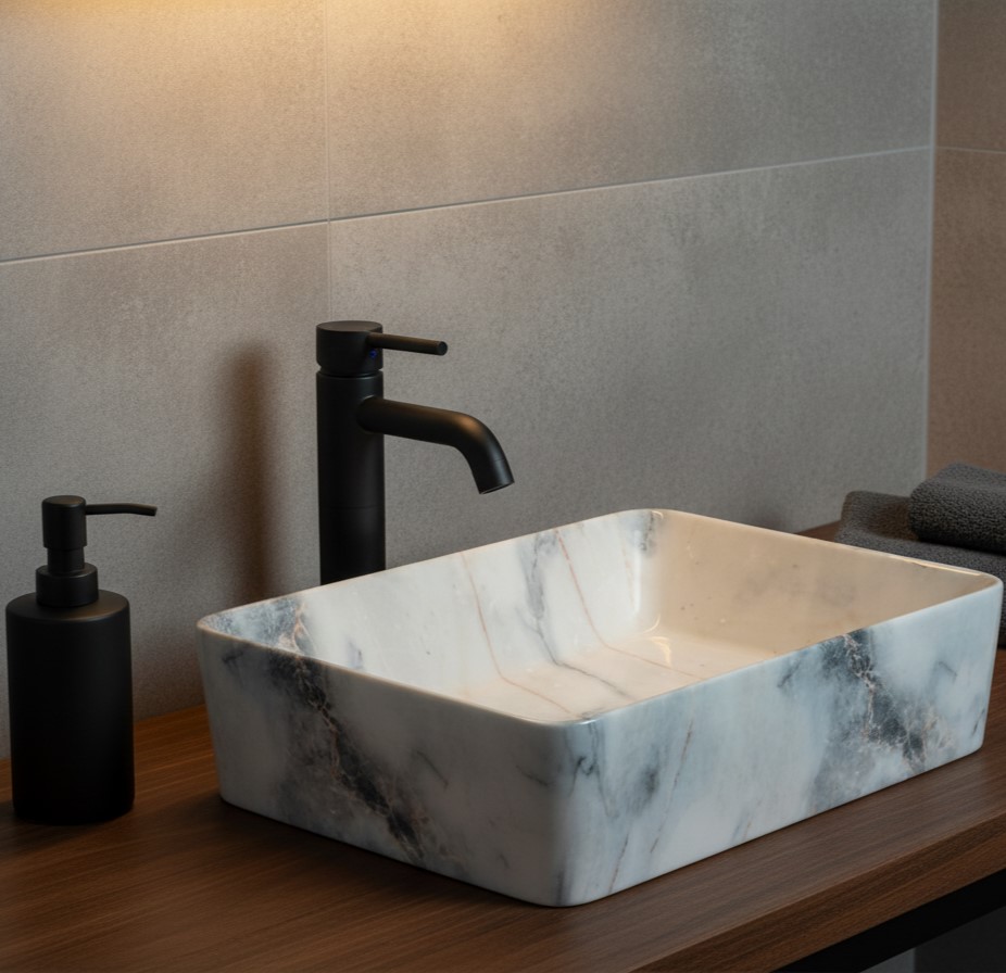 MS-2409 XYLOAN TABLE TOP BASIN GLOSSY (22"X14") - Image 2