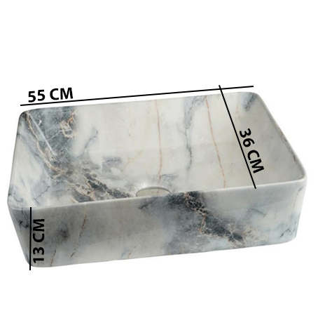 MS-2409 XYLOAN TABLE TOP BASIN GLOSSY (22"X14") - Image 3
