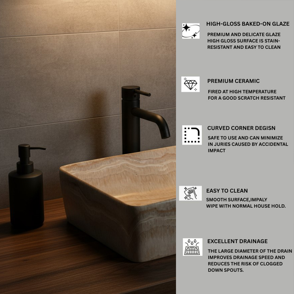 MS-2413 XYLOAN TABLE TOP BASIN GLOSSY (22"X14") - Image 4