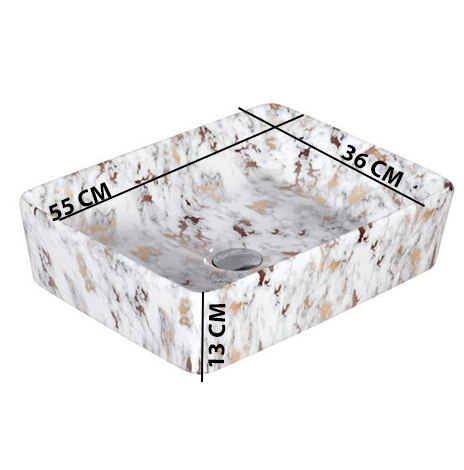 MS-2414 XYLOAN TABLE TOP BASIN MATT (22"X14") - Image 3