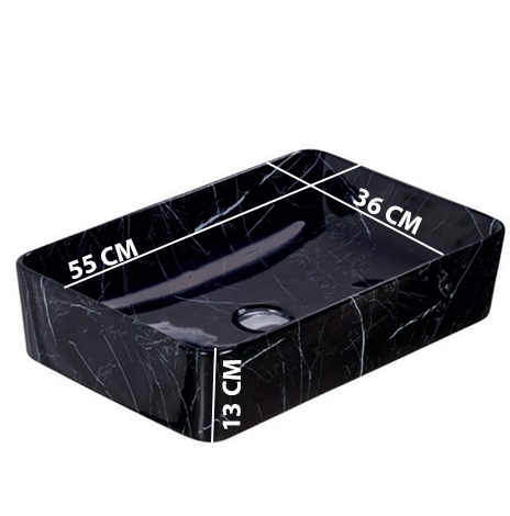 MS-2416 XYLOAN TABLE TOP BASIN GLOSSY (22"X14") - Image 3