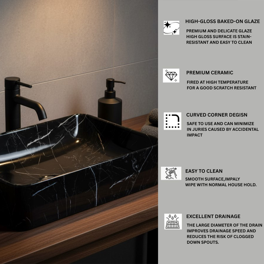 MS-2416 XYLOAN TABLE TOP BASIN GLOSSY (22"X14") - Image 4