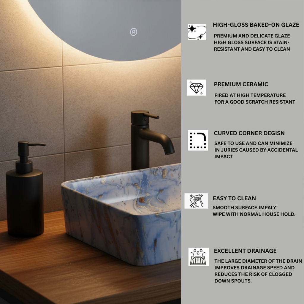 MS-2420 XYLOAN TABLE TOP BASIN GLOSSY (22"X14") - Image 4