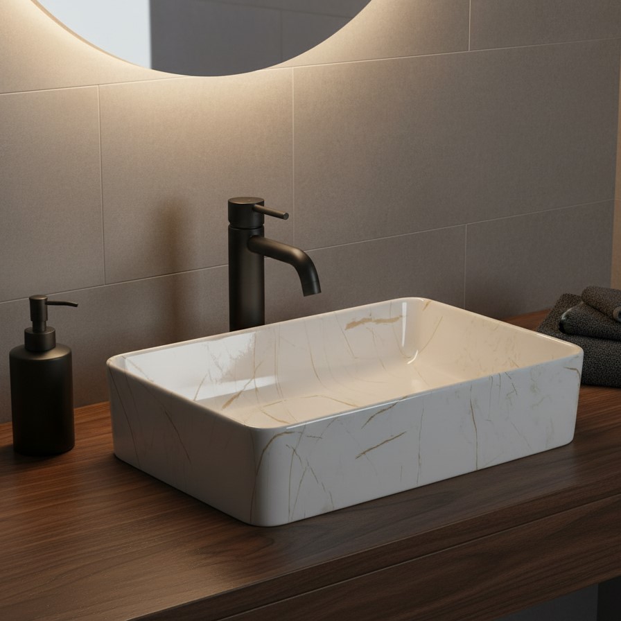 MS-2421 XYLOAN TABLE TOP BASIN GLOSSY (22"X14") - Image 2