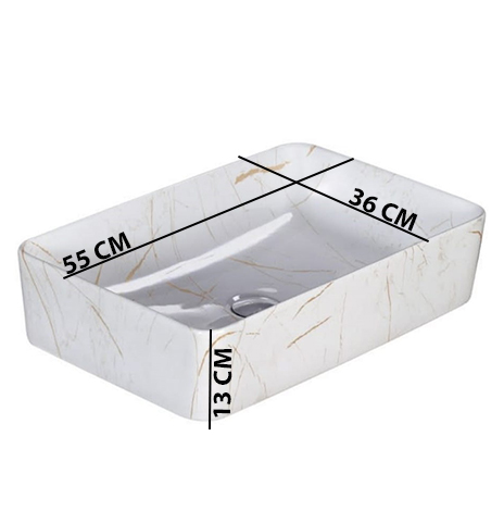 MS-2421 XYLOAN TABLE TOP BASIN GLOSSY (22"X14") - Image 3