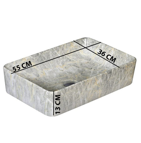 MS-2422 XYLOAN TABLE TOP BASIN GLOSSY (22"X14") - Image 3