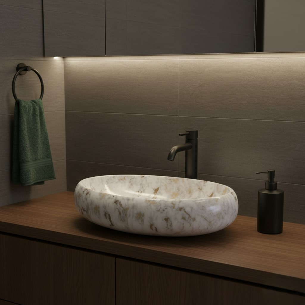 MS-2502 XYLOAN TABLE TOP BASIN GLOSSY (24"X16") - Image 2