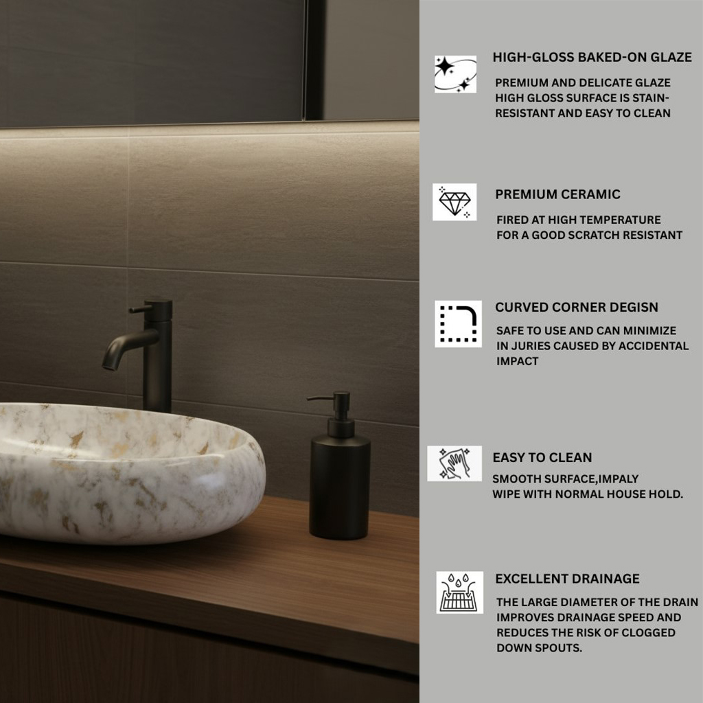 MS-2502 XYLOAN TABLE TOP BASIN GLOSSY (24"X16") - Image 4