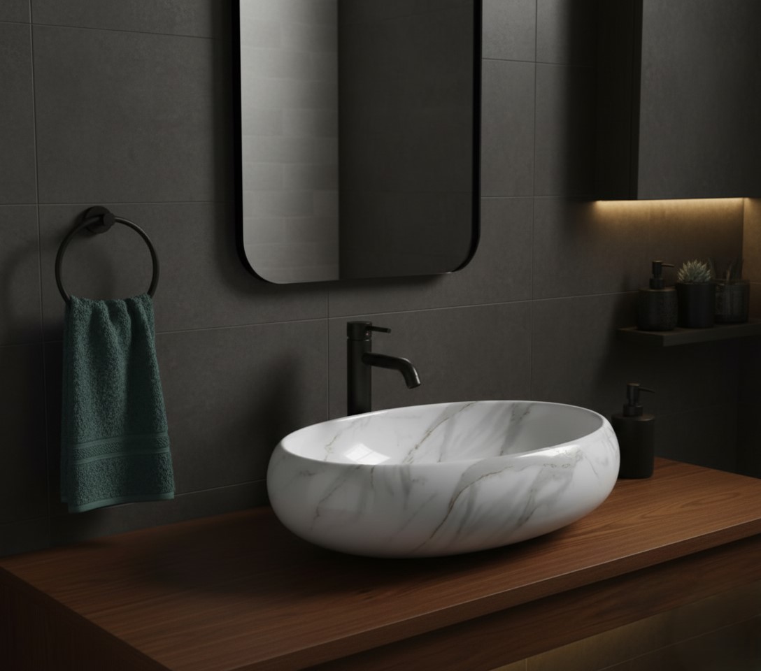 MS-2504 XYLOAN TABLE TOP BASIN GLOSSY (24"X16") - Image 2