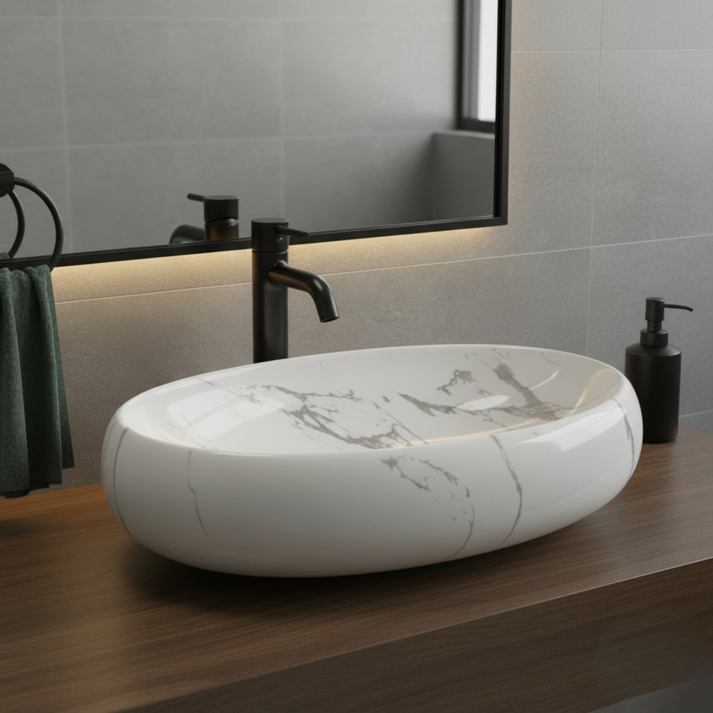 MS-2510 XYLOAN TABLE TOP BASIN GLOSSY (24"X16") - Image 2
