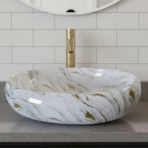 MS-2511 XYLOAN TABLE TOP BASIN GLOSSY (24"X16")