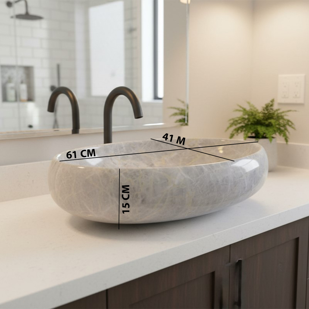 MS-2514 XYLOAN TABLE TOP BASIN GLOSSY (24"X16") - Image 3