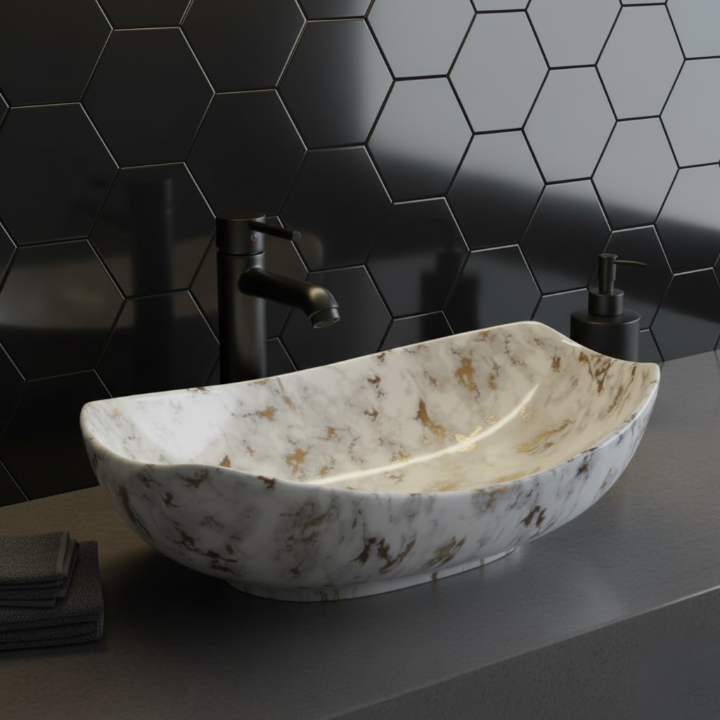 MS-2602 XYLOAN MODERN TABLE TOP BASIN GLOSSY (22"X15") - Image 2
