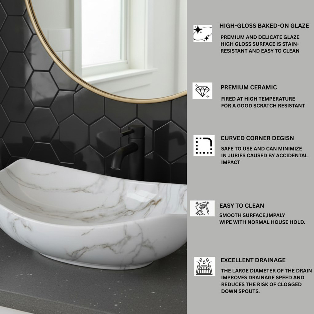 MS-2604 XYLOAN MODERN TABLE TOP BASIN GLOSSY (22"X15") - Image 4