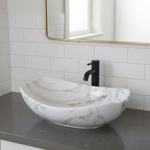 MS-2604 XYLOAN MODERN TABLE TOP BASIN GLOSSY (22"X15")