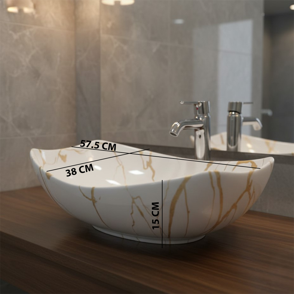 MS-2605 XYLOAN MODERN TABLE TOP BASIN GLOSSY (22"X15") - Image 3