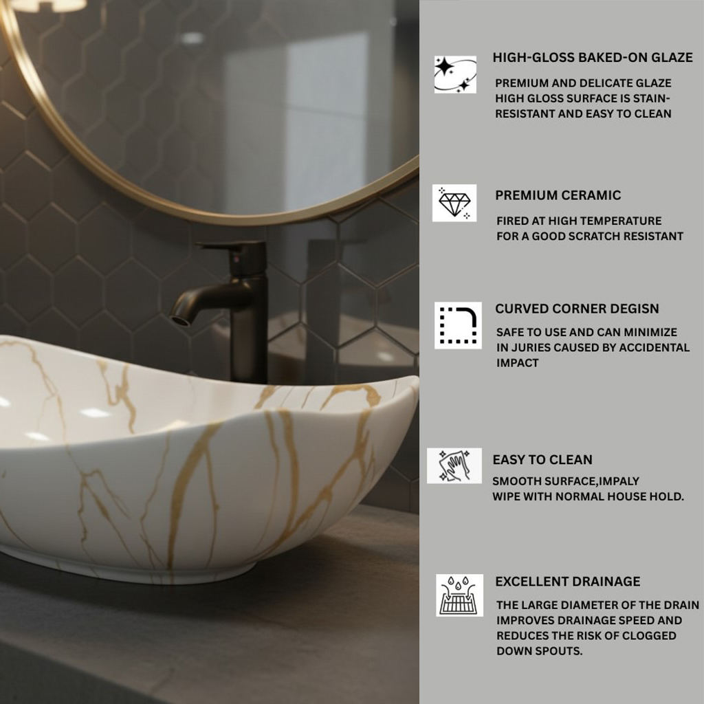 MS-2605 XYLOAN MODERN TABLE TOP BASIN GLOSSY (22"X15") - Image 4