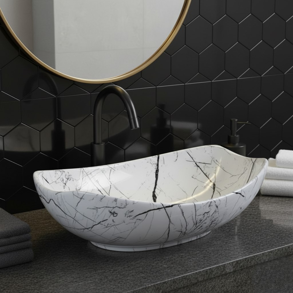 MS-2606 XYLOAN MODERN TABLE TOP BASIN GLOSSY (22"X15") - Image 2