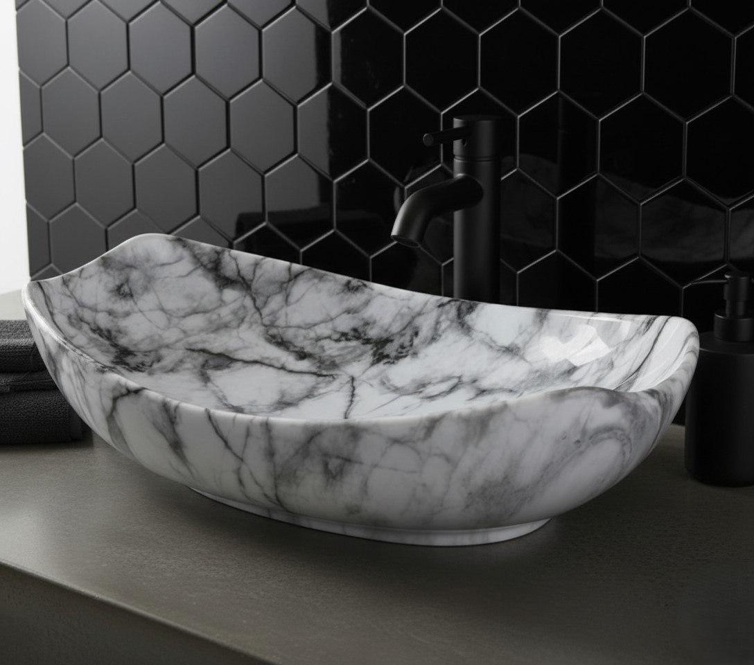MS-2607 XYLOAN MODERN TABLE TOP BASIN GLOSSY (22"X15") - Image 2